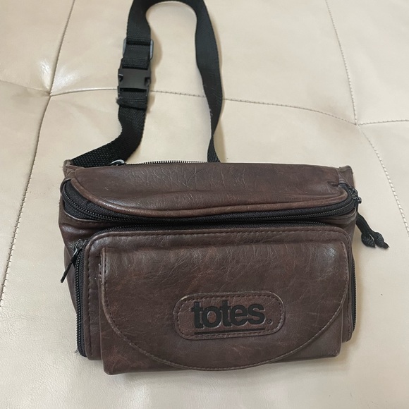 Vintage Totes Brown Faux Leather Fanny Pack Bag - Picture 1 of 6